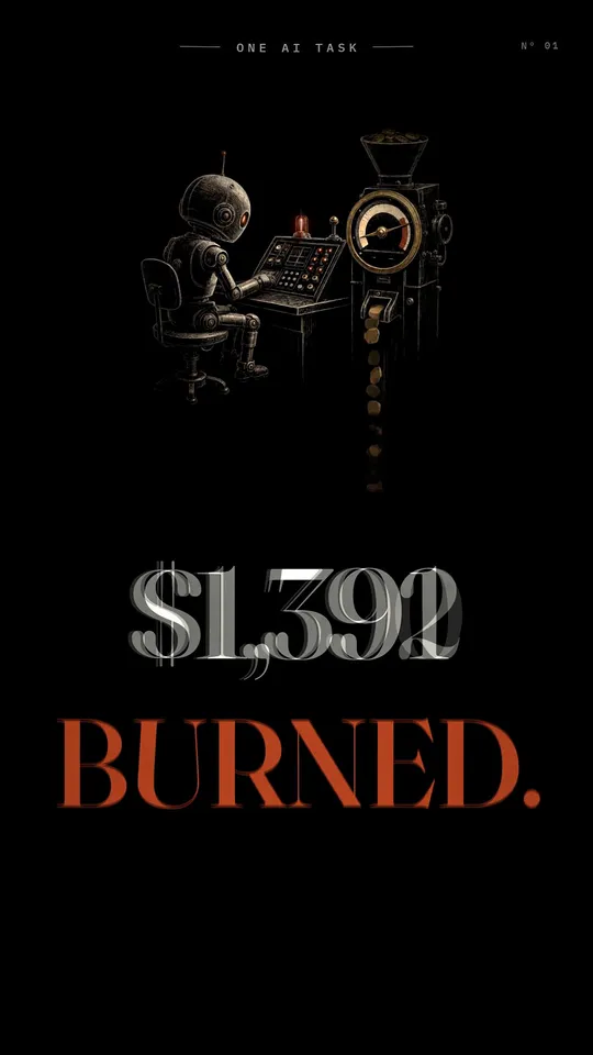 Left alone for 90 minutes, the agent burned $1,400