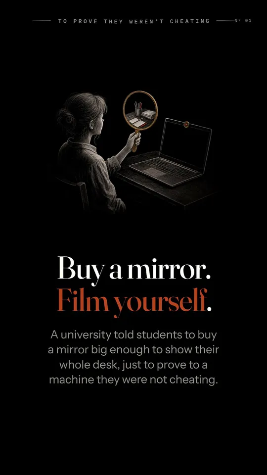 Filmed at your own desk: when the AI proctor accuses you