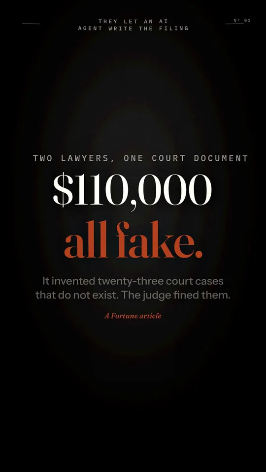 23 invented court cases, a $110,000 fine